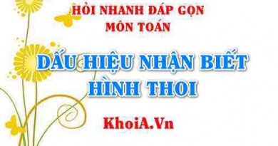 Dấu hiệu nhận biết hình thoi là gì? Hỏi nhanh đáp gọn môn Toán